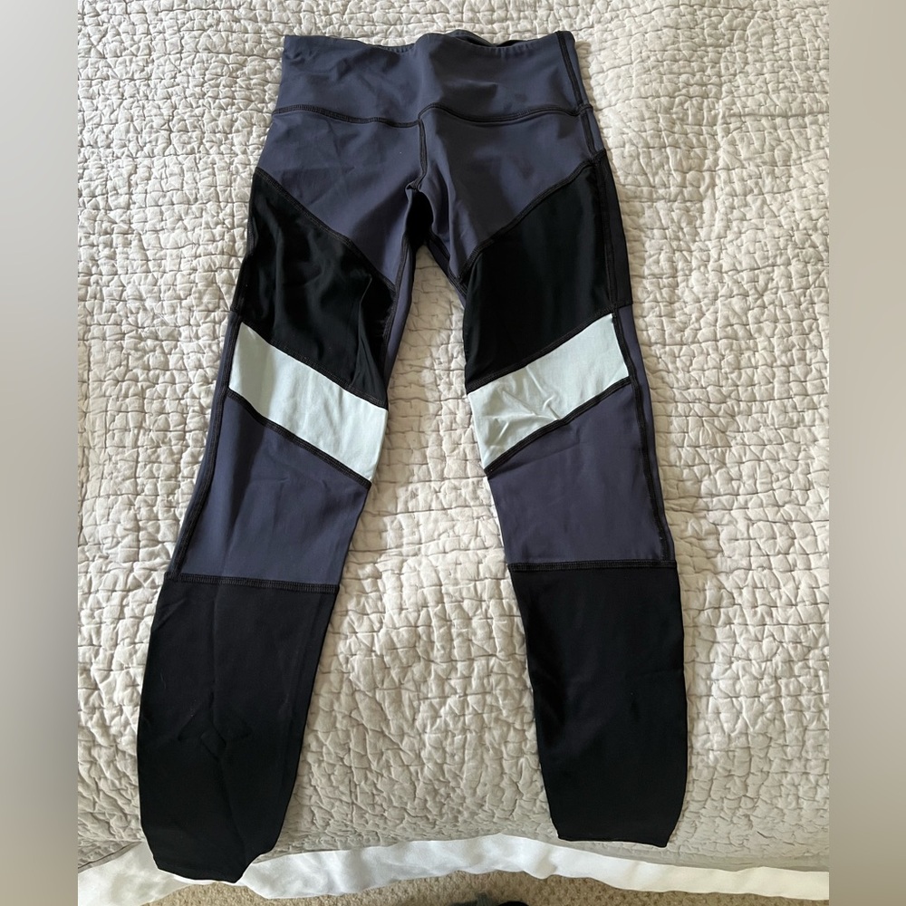 Vimmia Leggings Midrise Navy Black Mesh Sz Sm